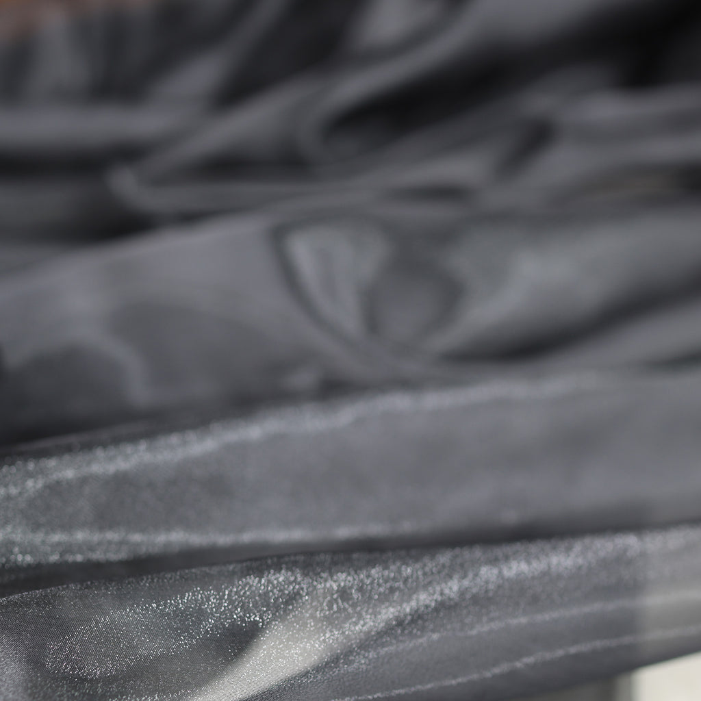 Charcoal & Chocolate Crystal Organdy – Sheer Organza Fabric 58/60"