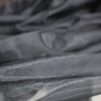 Charcoal & Chocolate Crystal Organdy – Sheer Organza Fabric 58/60"