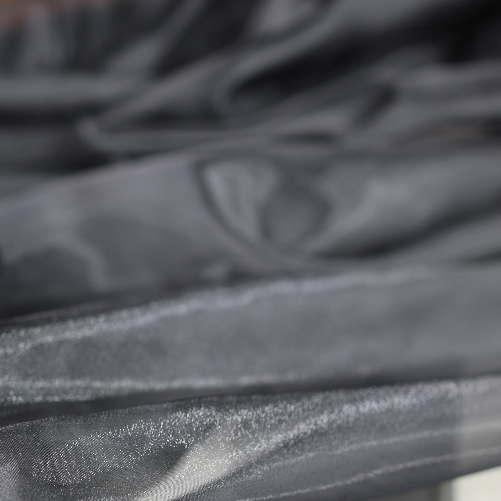 Charcoal & Chocolate Crystal Organdy – Sheer Organza Fabric 58/60"