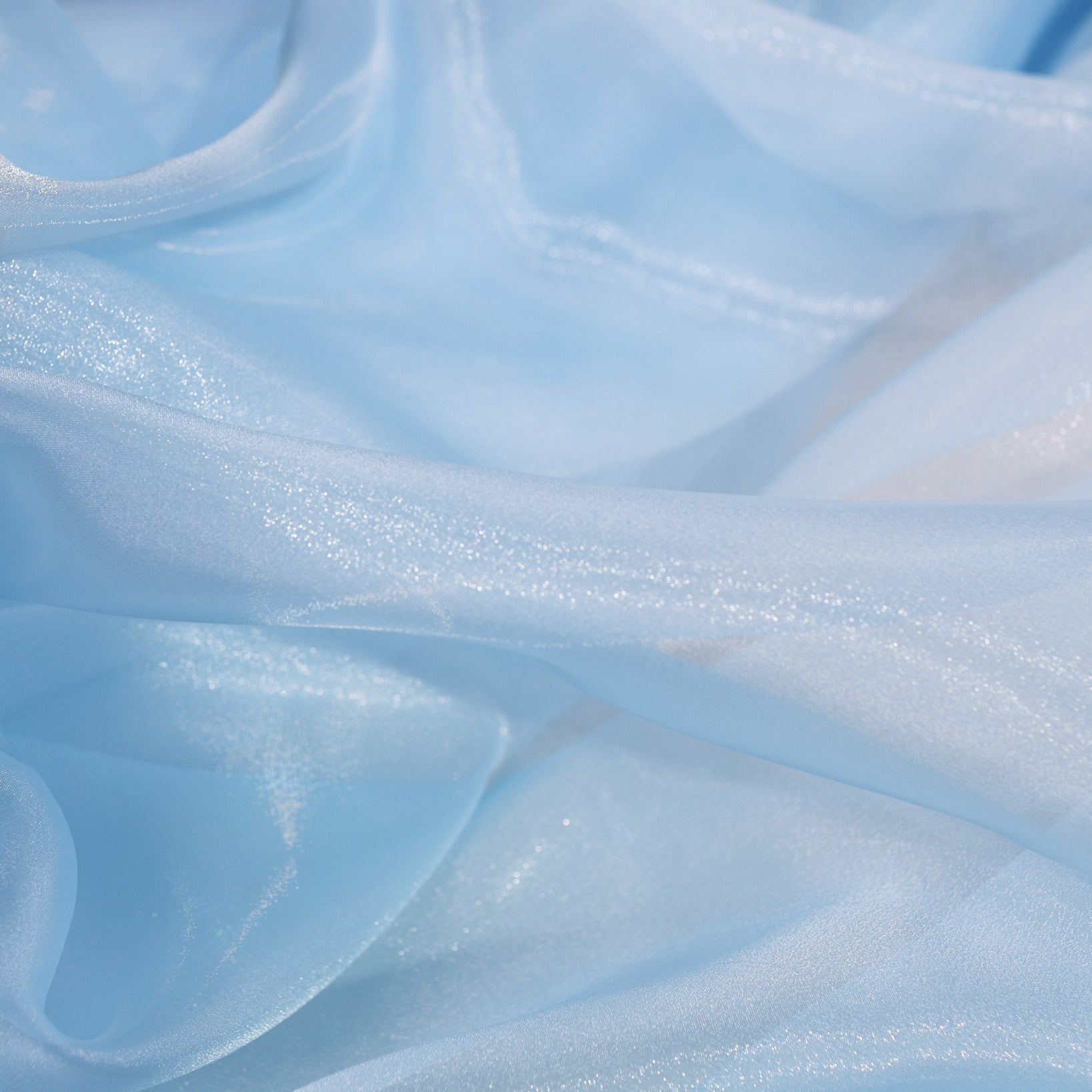 Blue Shades Crystal Organdy Fabric – Sheer Organza 58/60" by the Yard