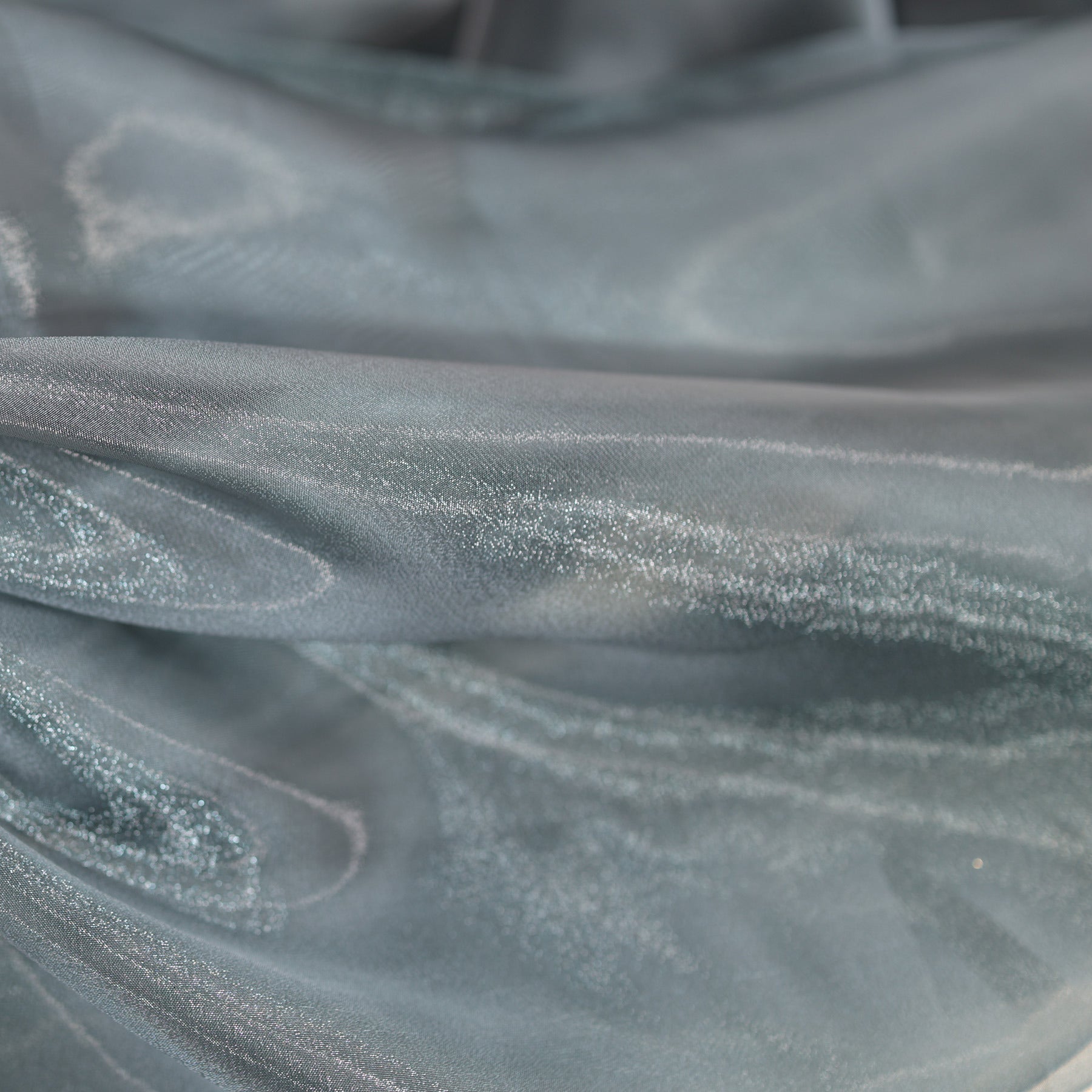 Charcoal & Chocolate Crystal Organdy – Sheer Organza Fabric 58/60"