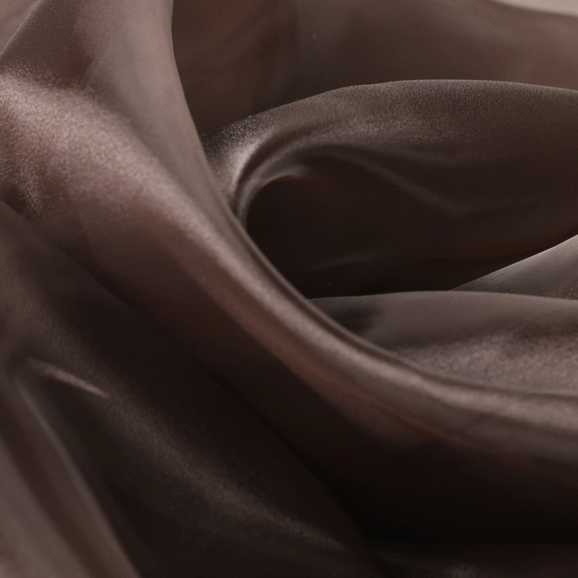 Charcoal & Chocolate Crystal Organdy – Sheer Organza Fabric 58/60"