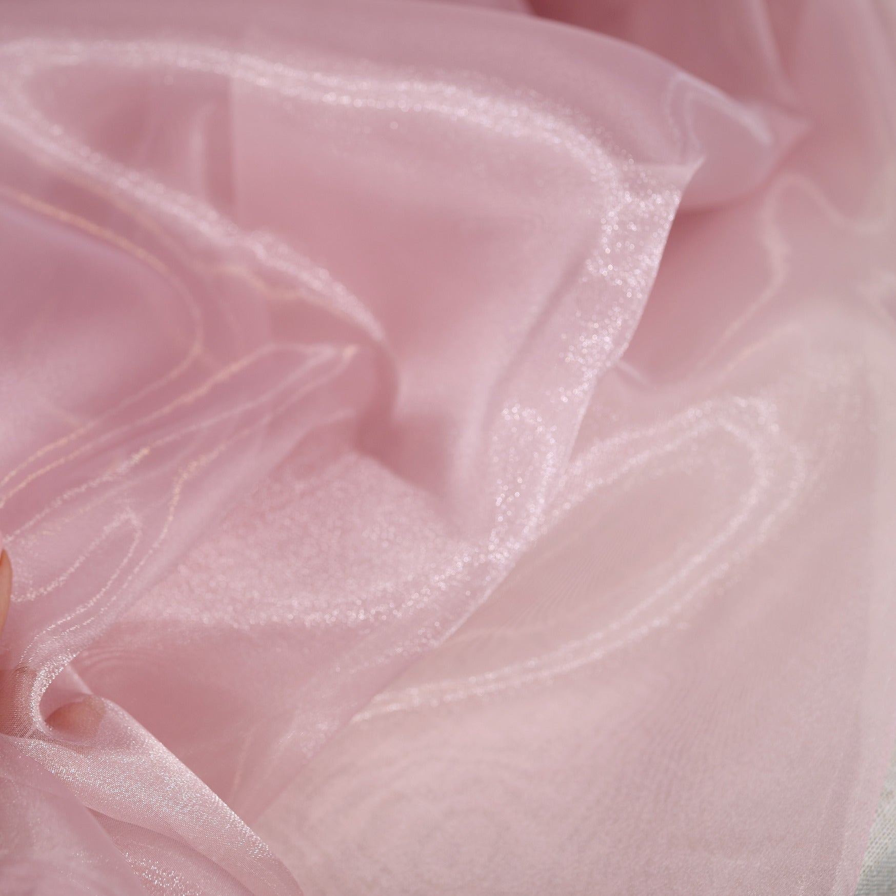 Blush Pink Crystal Organdy Fabric – Rose Organza 58/60" by the Yard