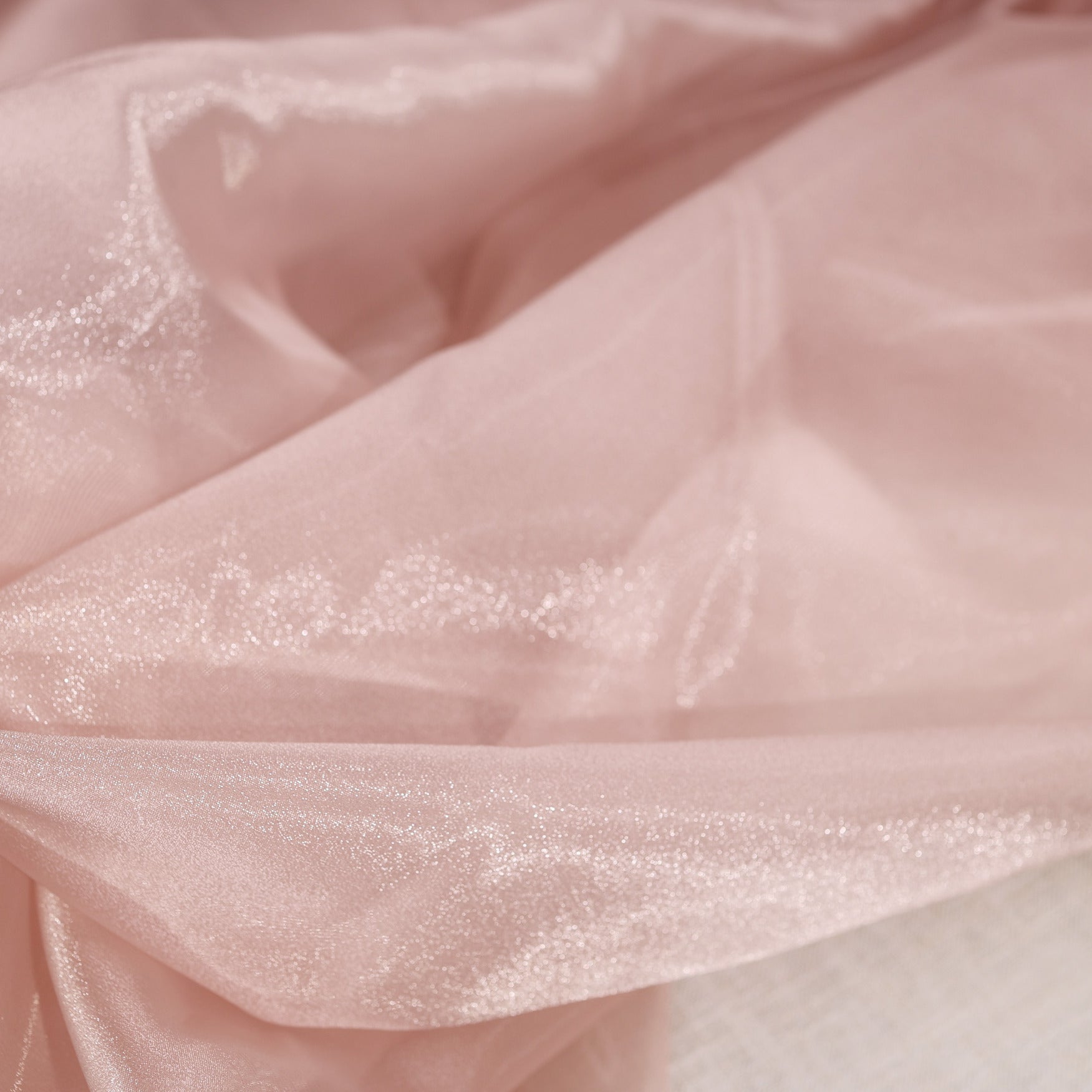 Blush Pink Crystal Organdy Fabric – Rose Organza 58/60" by the Yard