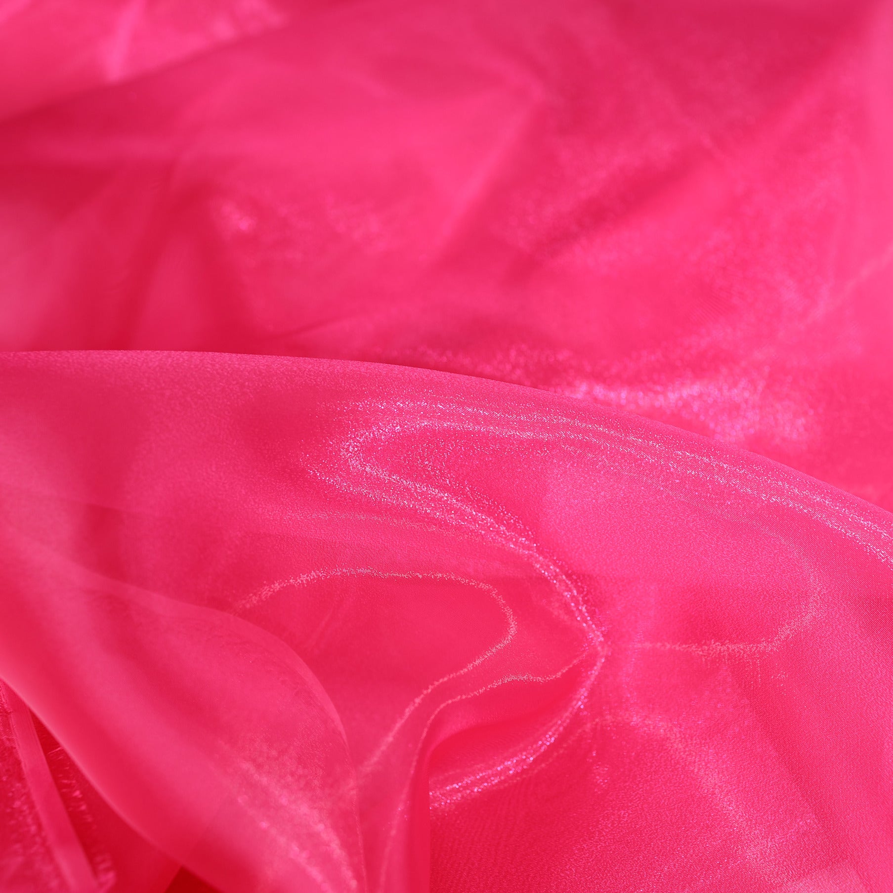 Vibrant Fuchsia Crystal Organza Fabric – Sheer Organdy 58/60" by the Yard