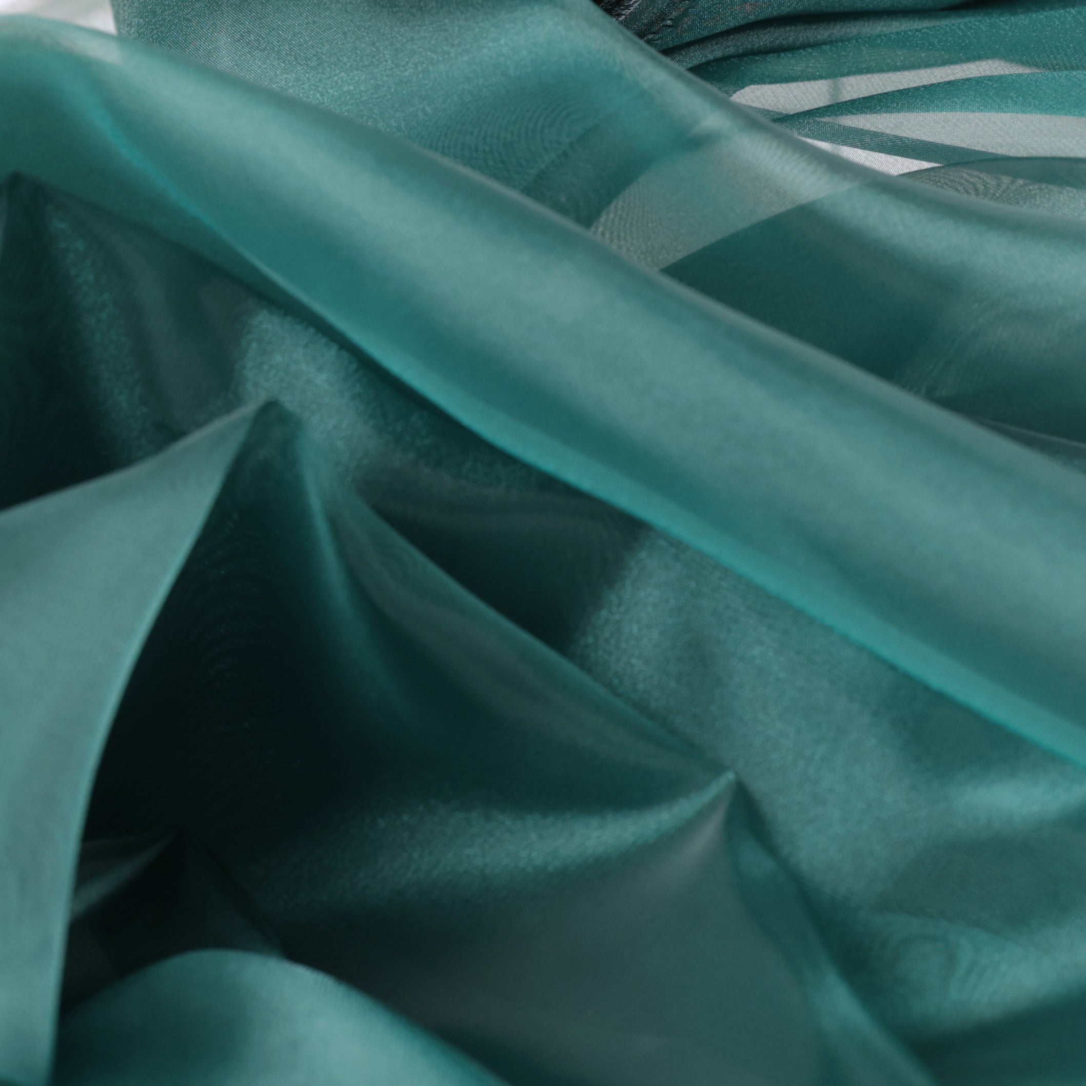 Green Shades Crystal Organdy Fabric by the Yard – Sheer Organza 58/60"