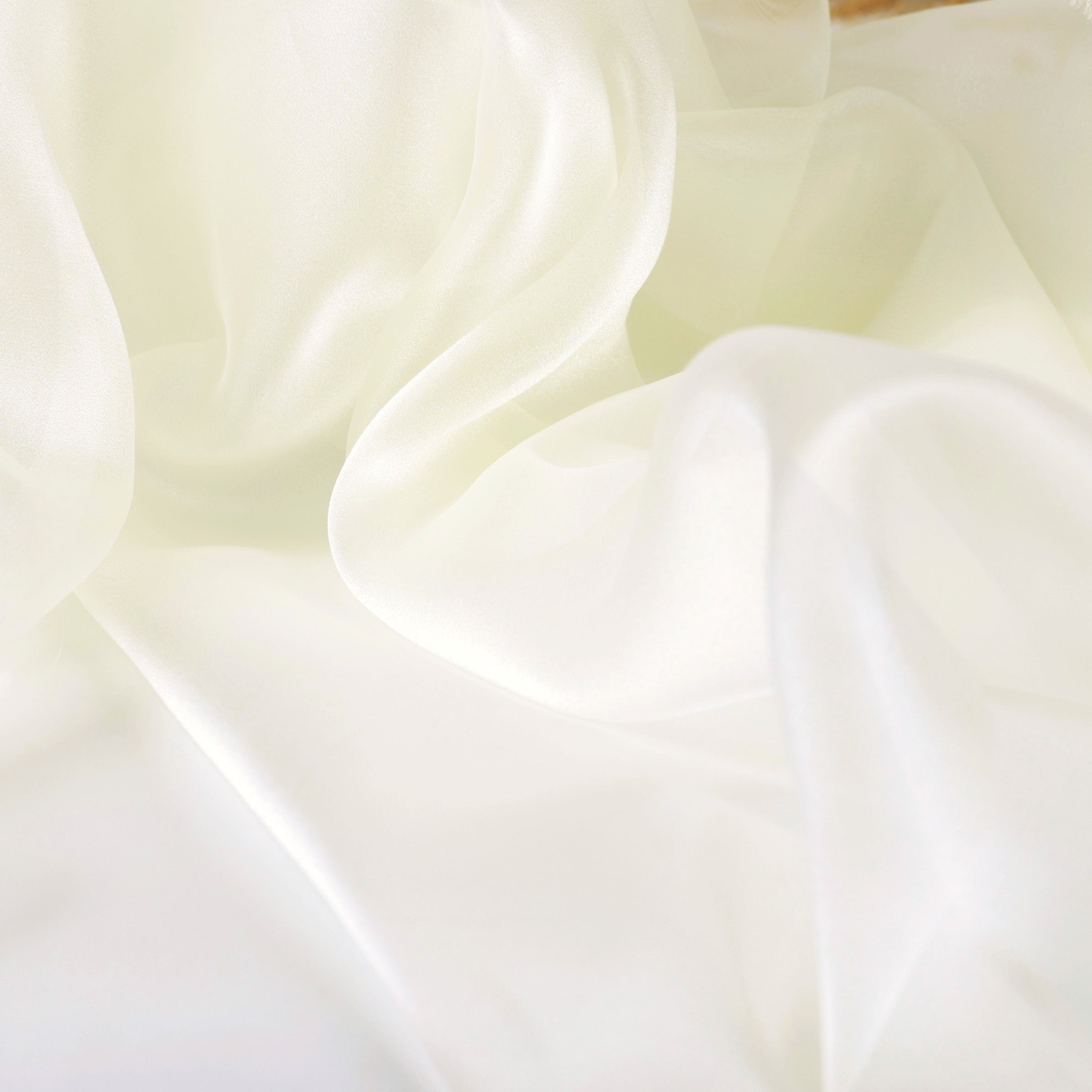 Ivory & White Crystal Organdy Fabric – Sheer Organza 58/60" by the Yard
