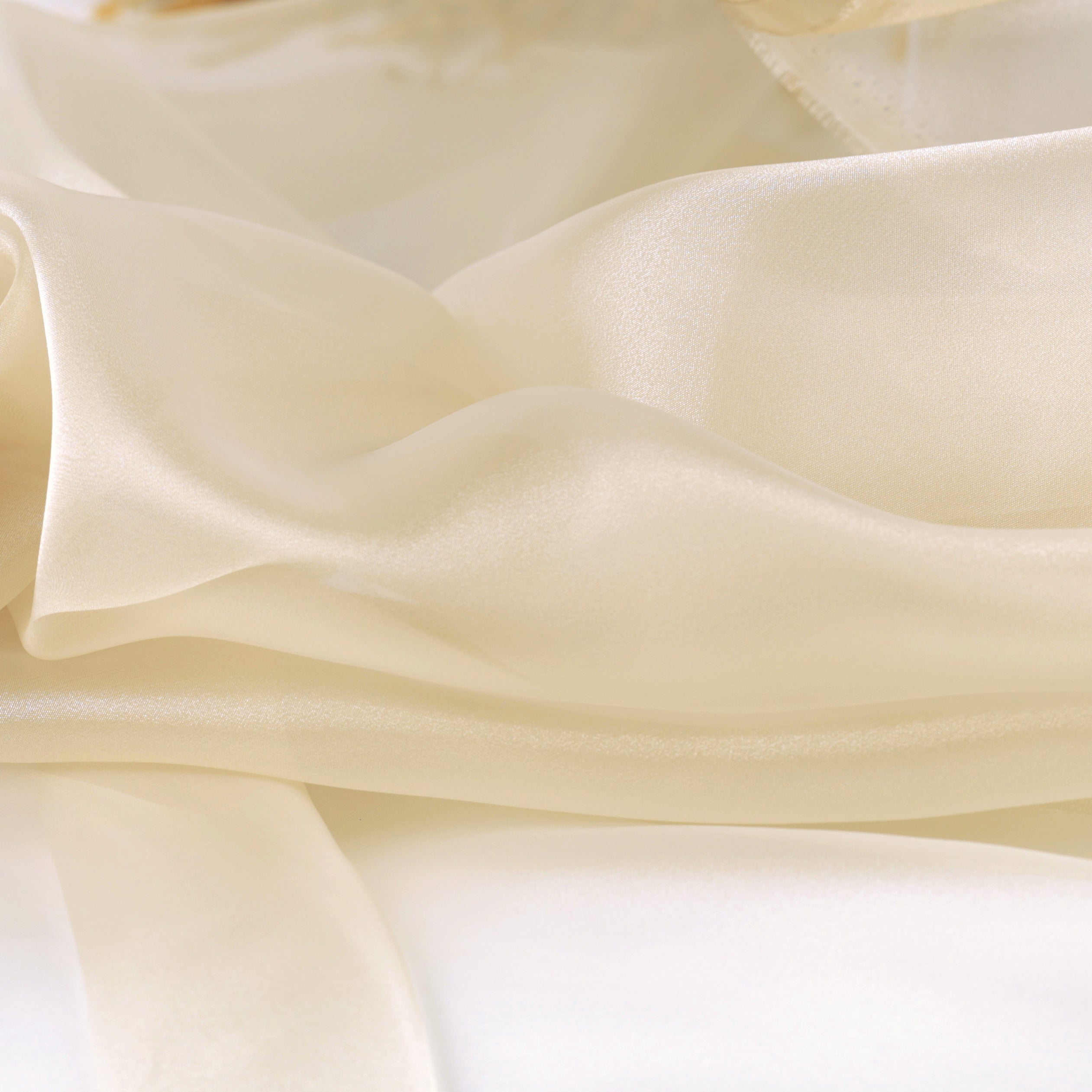 Ivory & White Crystal Organdy Fabric – Sheer Organza 58/60" by the Yard