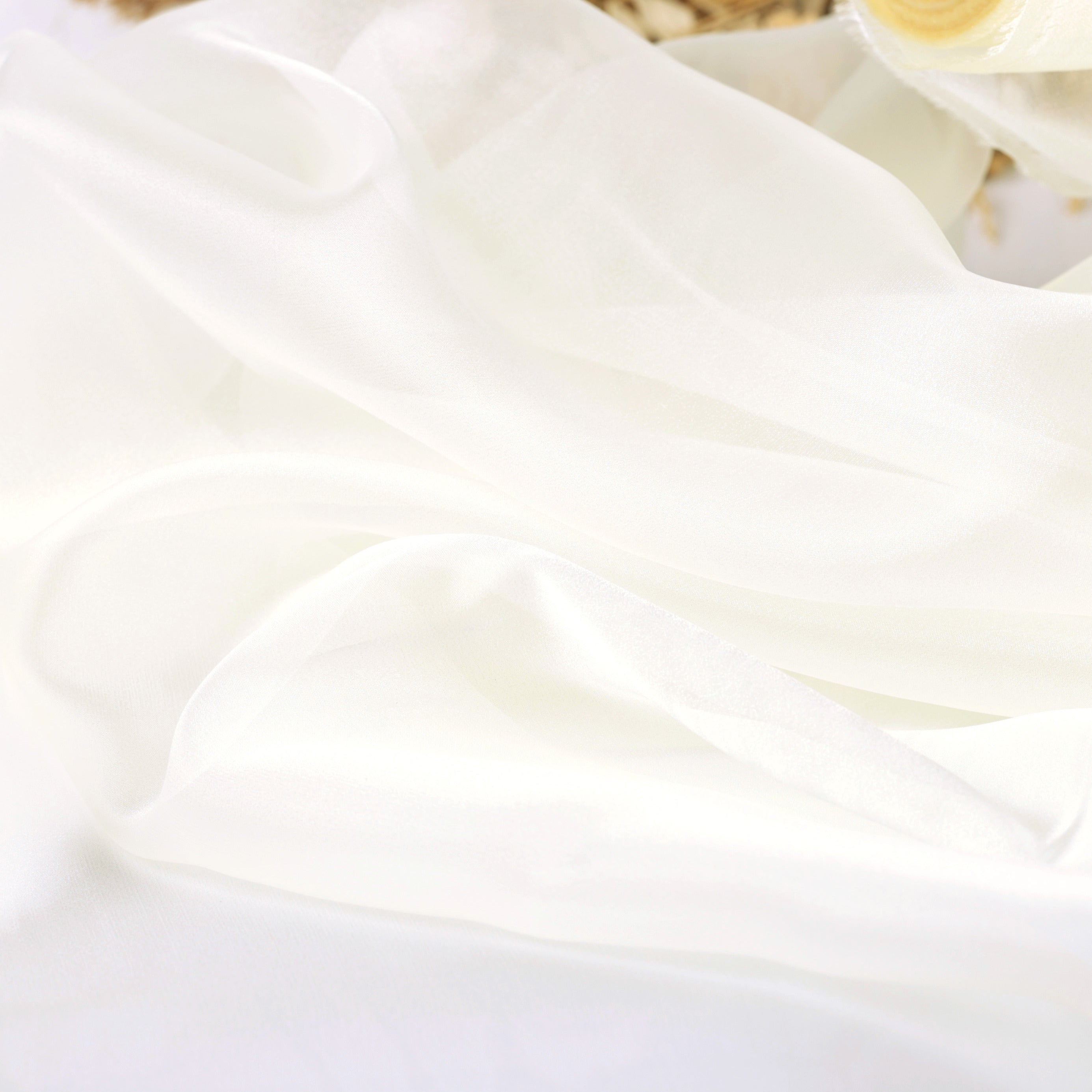 Ivory & White Crystal Organdy Fabric – Sheer Organza 58/60" by the Yard