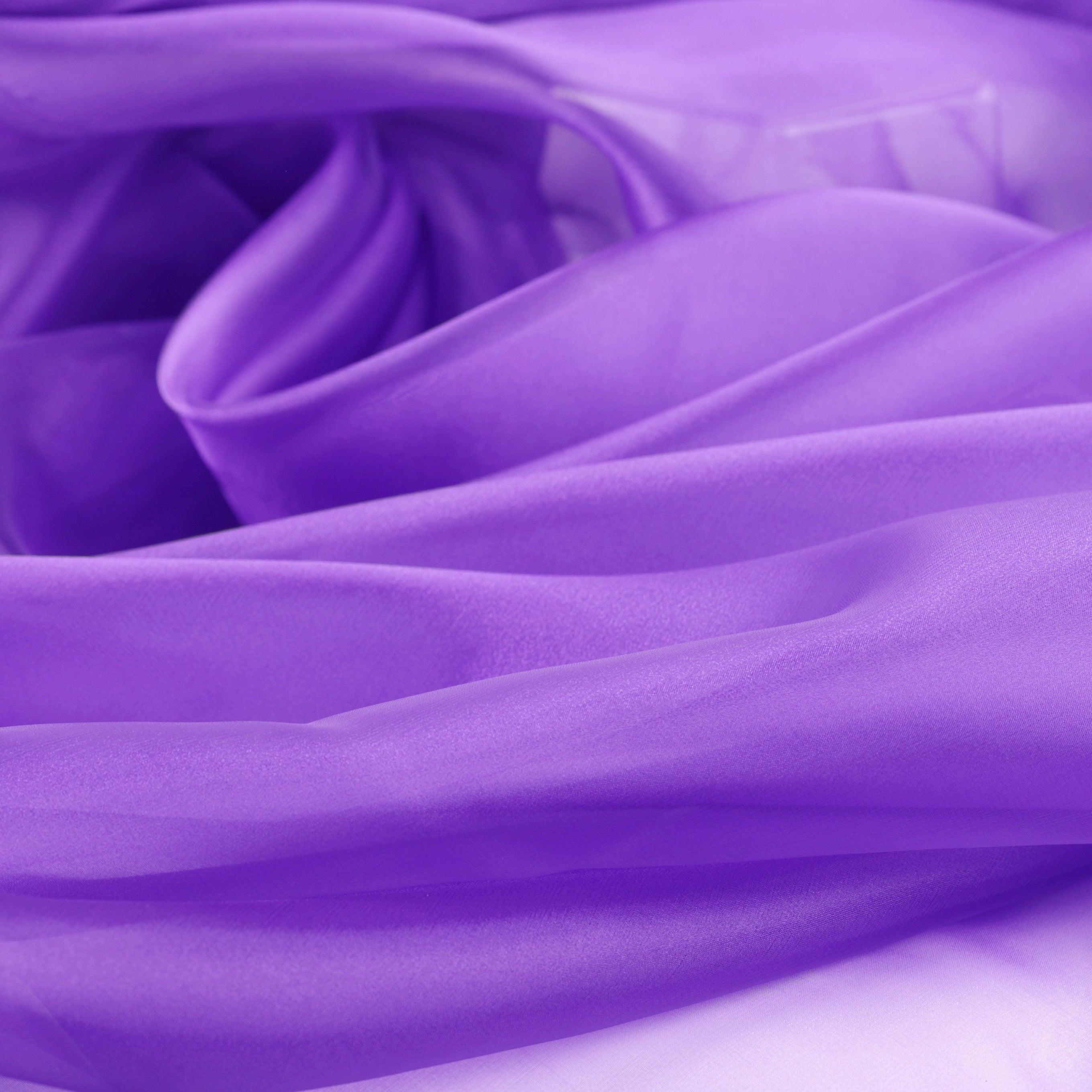 Lavender to Eggplant Crystal Organdy – Violet Organza Fabric 58/60"