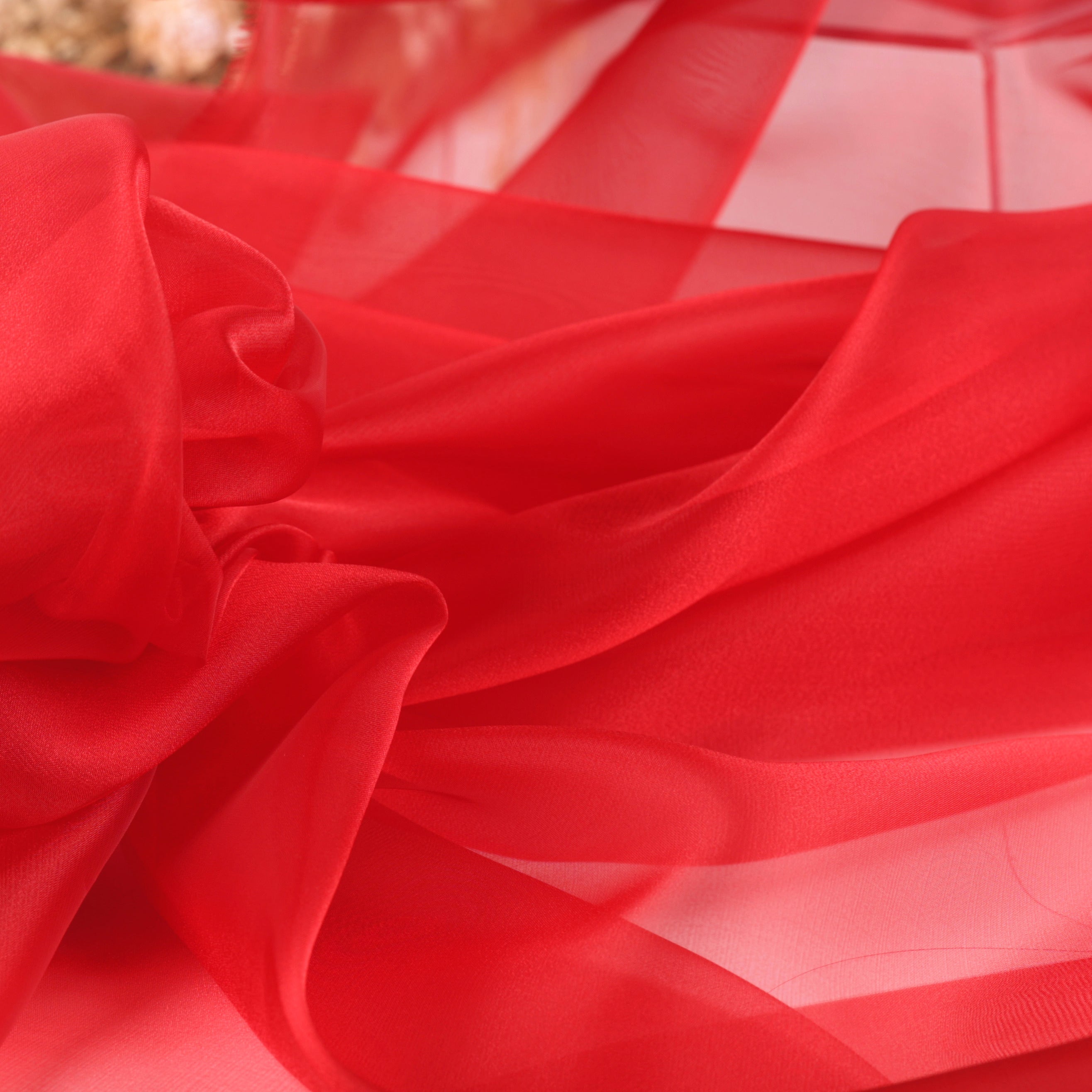 Rich Burgundy Crystal Organdy Fabric – Sheer Organza 58/60" by the Yard