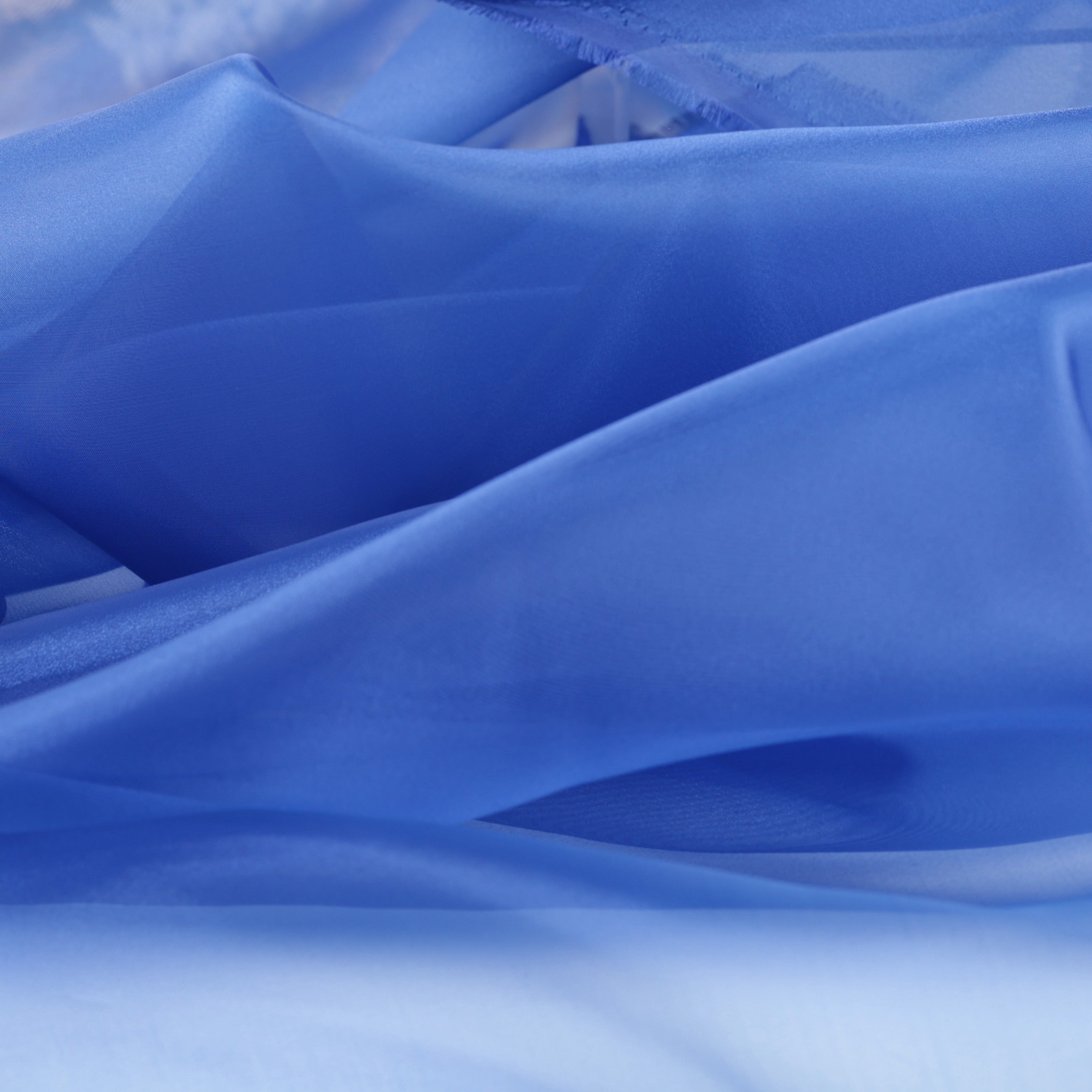 Blue Shades Crystal Organdy Fabric – Sheer Organza 58/60" by the Yard