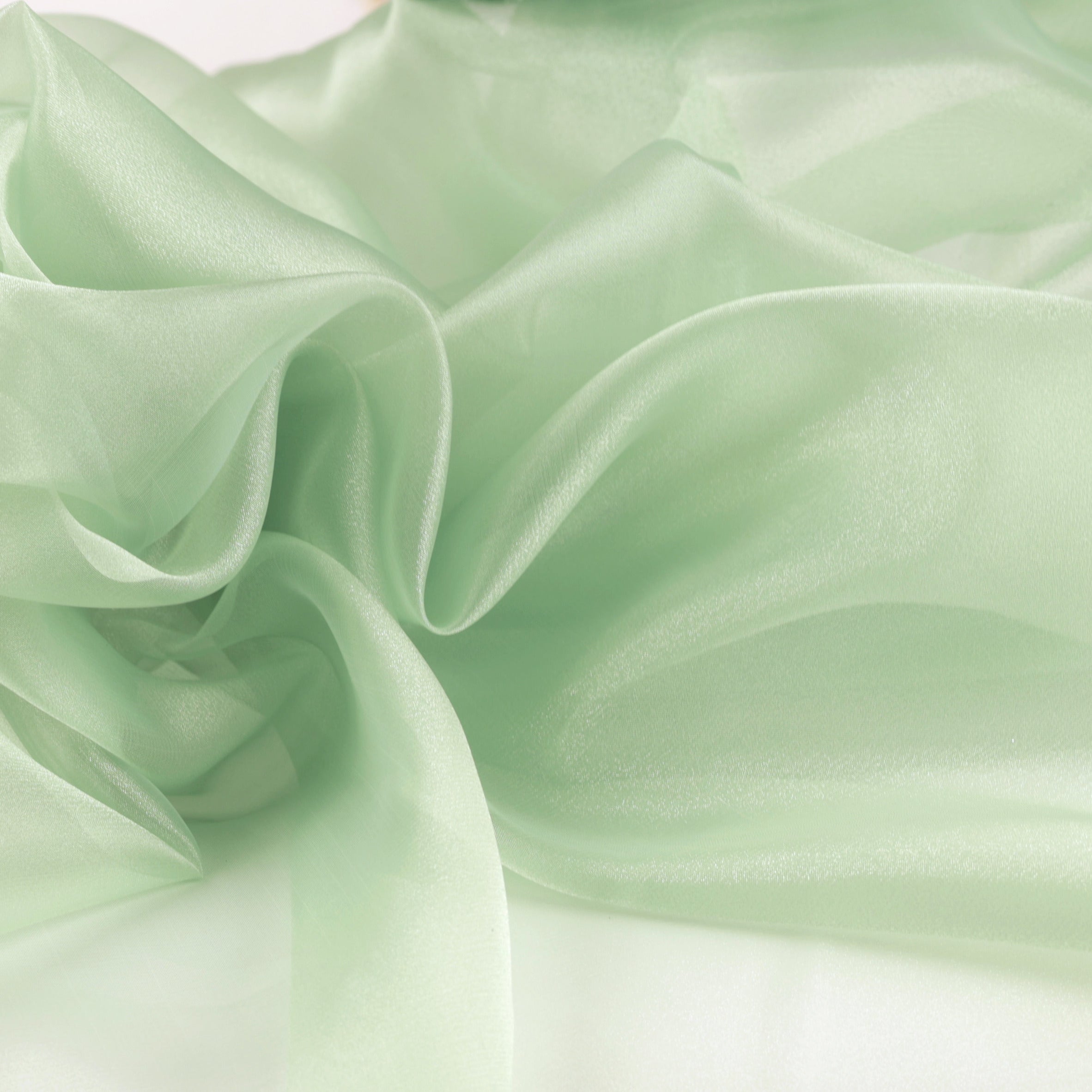Green Shades Crystal Organdy Fabric by the Yard – Sheer Organza 58/60"