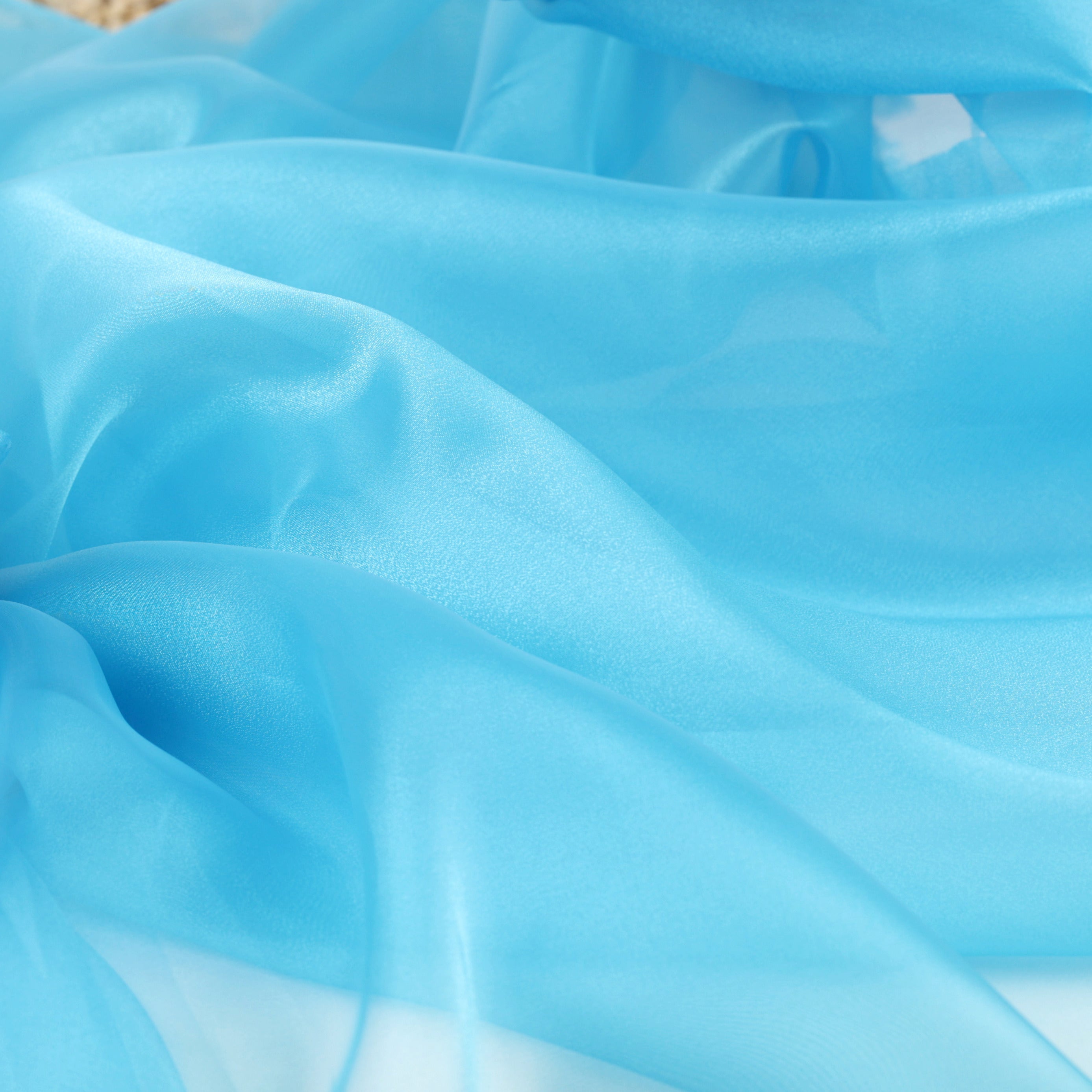 Blue Shades Crystal Organdy Fabric – Sheer Organza 58/60" by the Yard