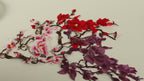 Magnolia Water Soluble Lace Applique Set, Large Floral Embroidery Branches