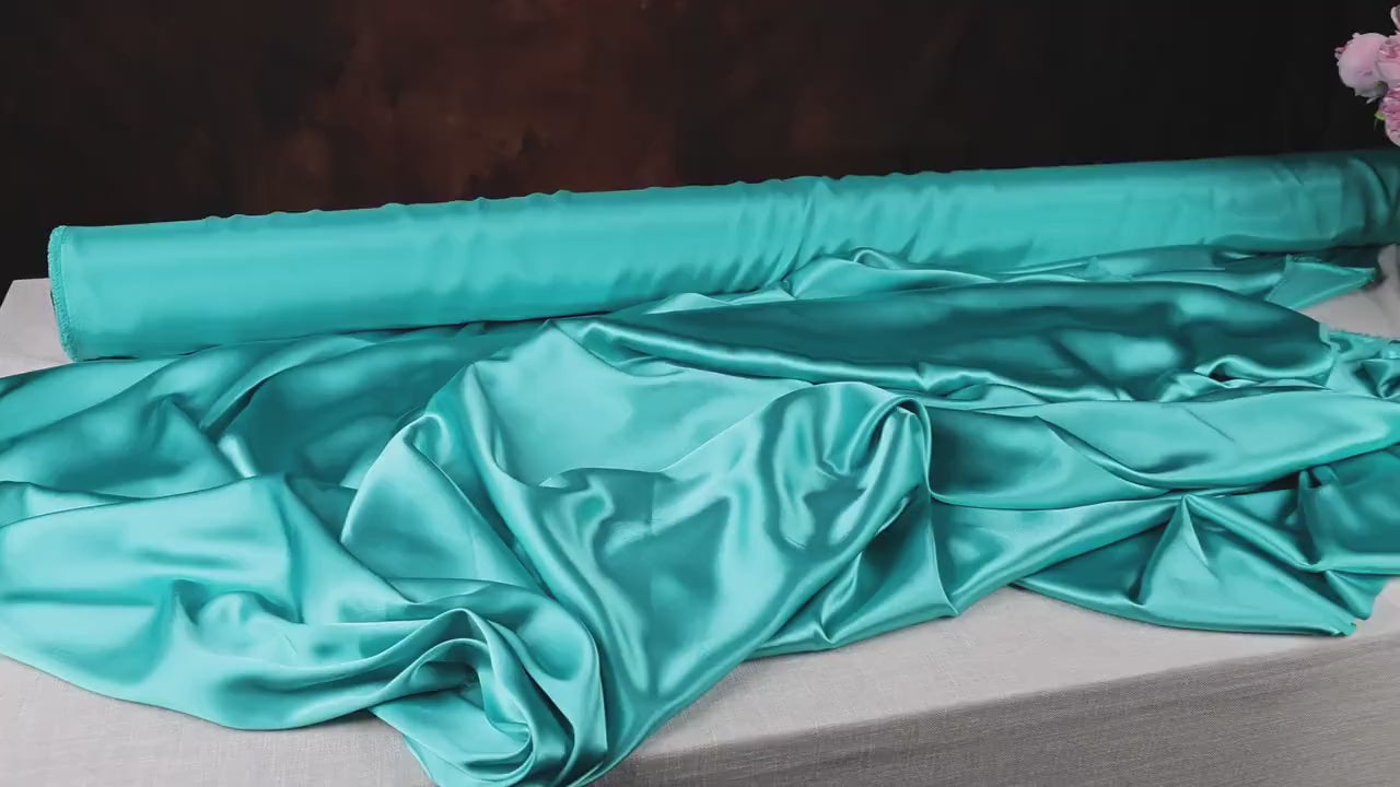 Jade Green Charmeuse Satin Fabric: Bridal, Costume, & Event Decor