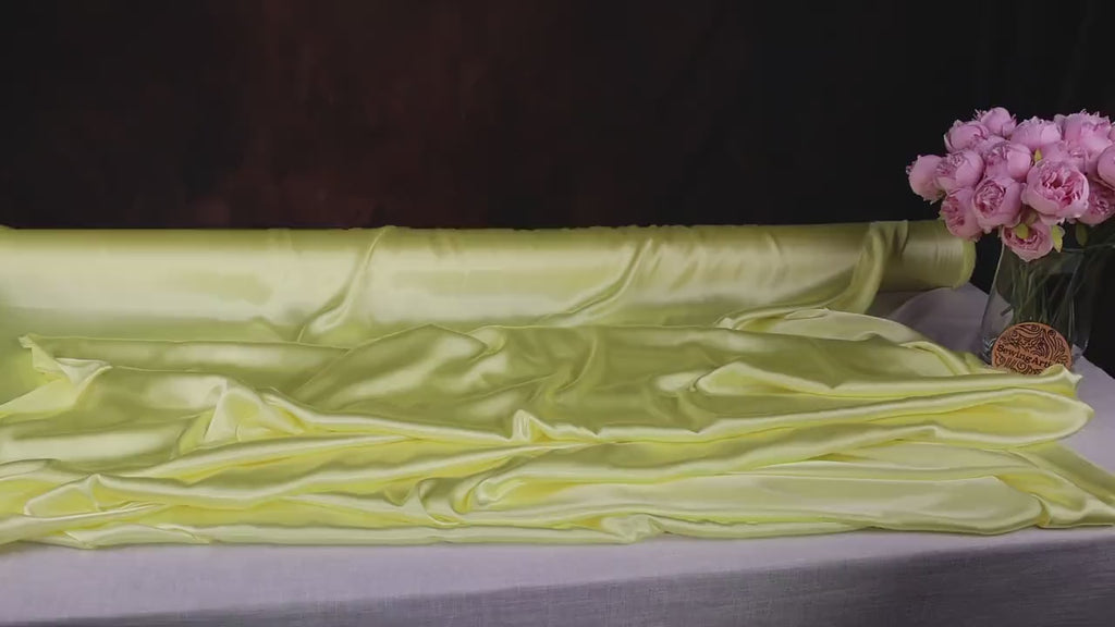 Yellow Charmeuse Satin Fabric: Bridal, Prom & Costume Sewing - 58/60" Wide