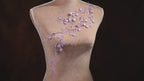 Vivid Purple Floral Branch Appliques, Long Embroidered Vines – 3 Styles