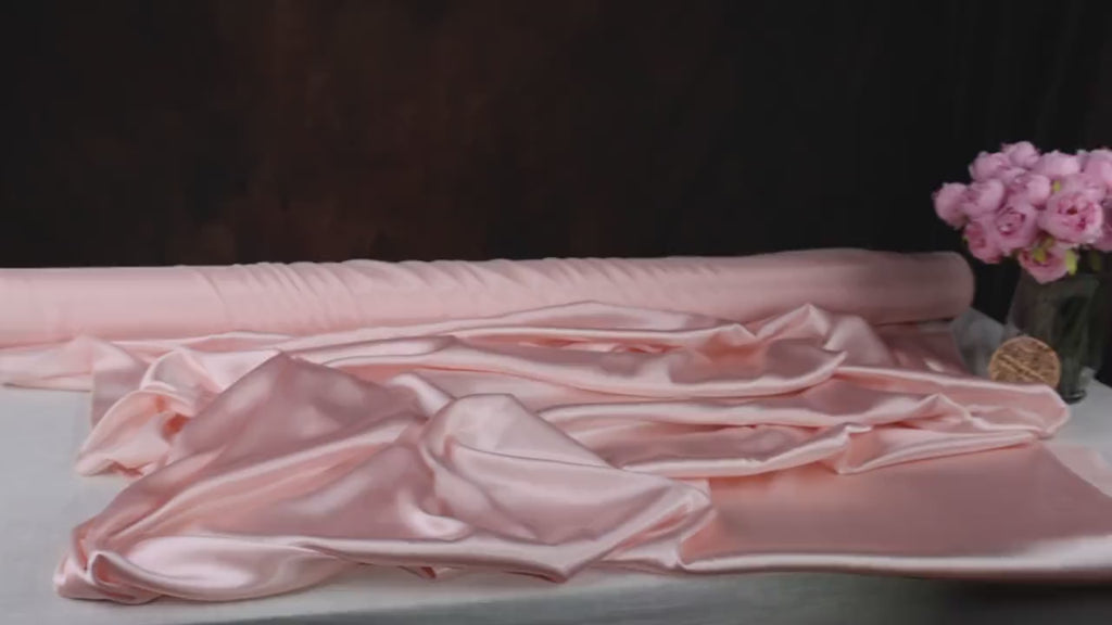 Rose Powder Charmeuse Satin Fabric: Bridal & Costume Sewing - By The Yard