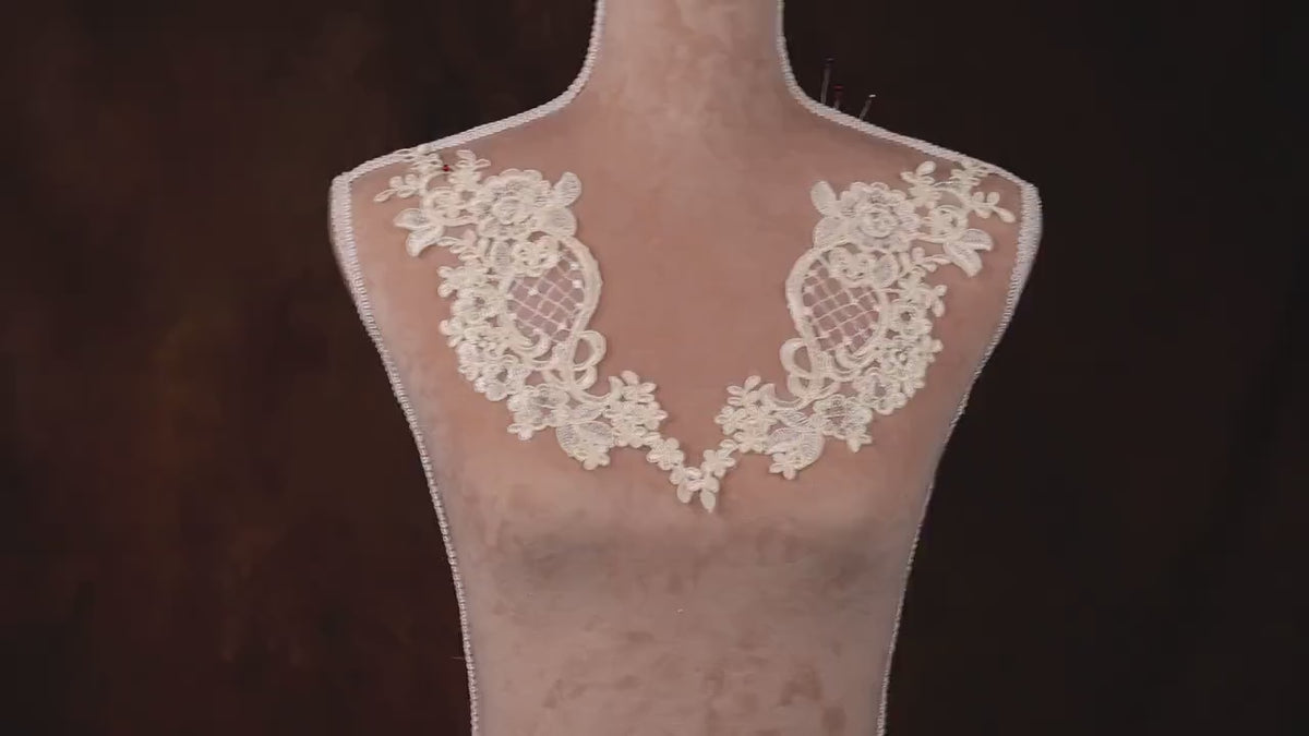Festive Champagne & Gold Lace Applique Pairs – 4 Elegant Styles