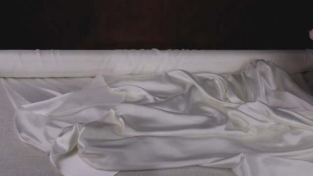 Ivory Charmeuse Satin Fabric: Bridal Gowns, Prom & Event Draping