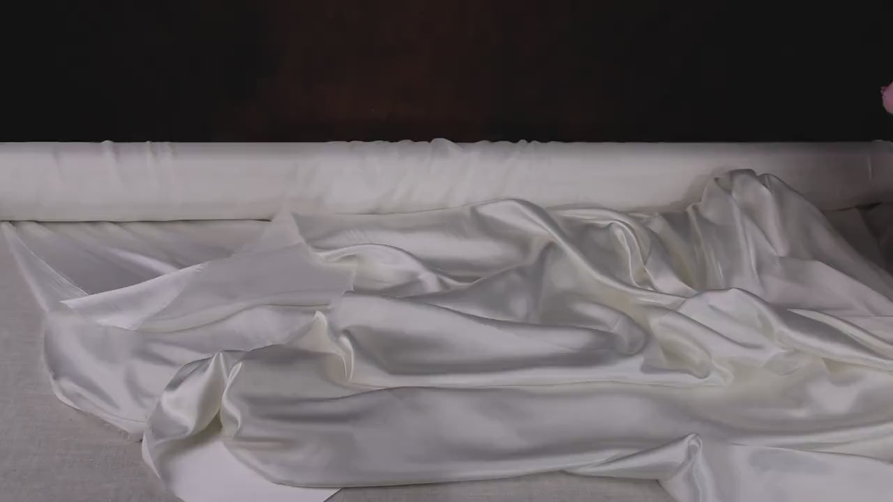 Ivory Charmeuse Satin Fabric: Bridal Gowns, Prom & Event Draping