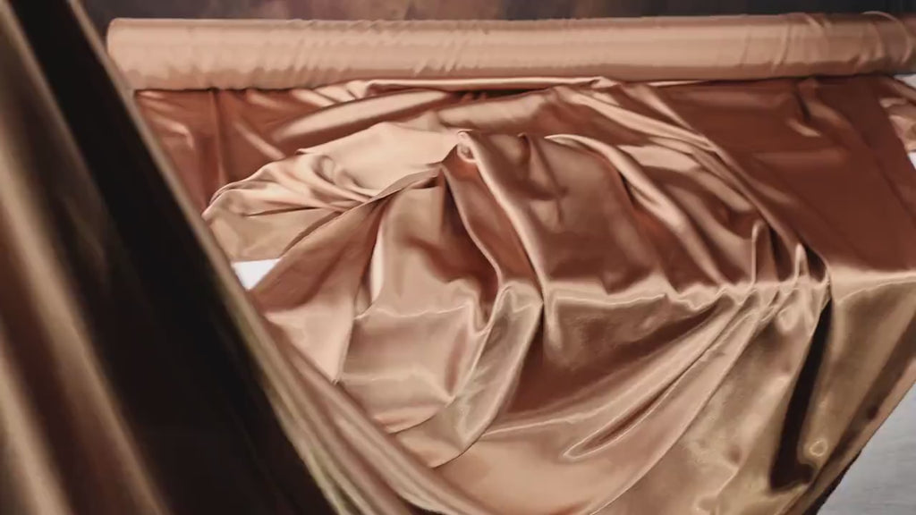 Bronze Charmeuse Satin Fabric: Bridal, Prom & Costume Material