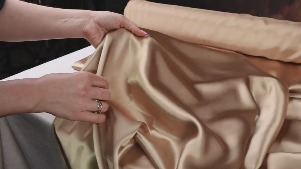 Cappuccino Charmeuse Satin Fabric: Bridal, Prom & Event Decor - By The Yard