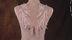 Peach Blush Floral Lace Appliques, Delicate 3D Embroidery – 4 Styles