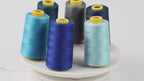 Blue Polyester Sewing Thread Cone – 4150 Yards, All Purpose Spun