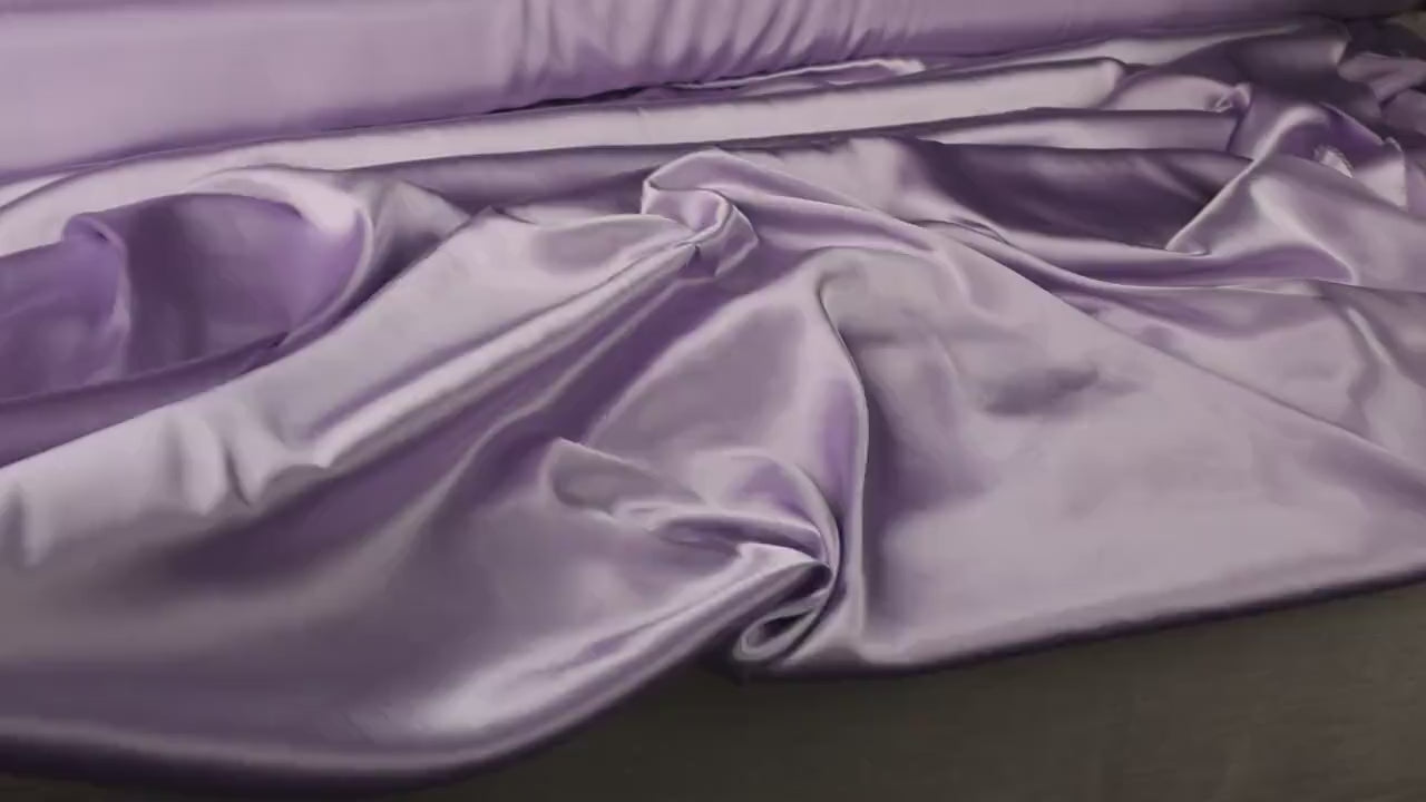 Lilac Charmeuse Satin Fabric: Bridal, Gowns, Costumes - By The Yard