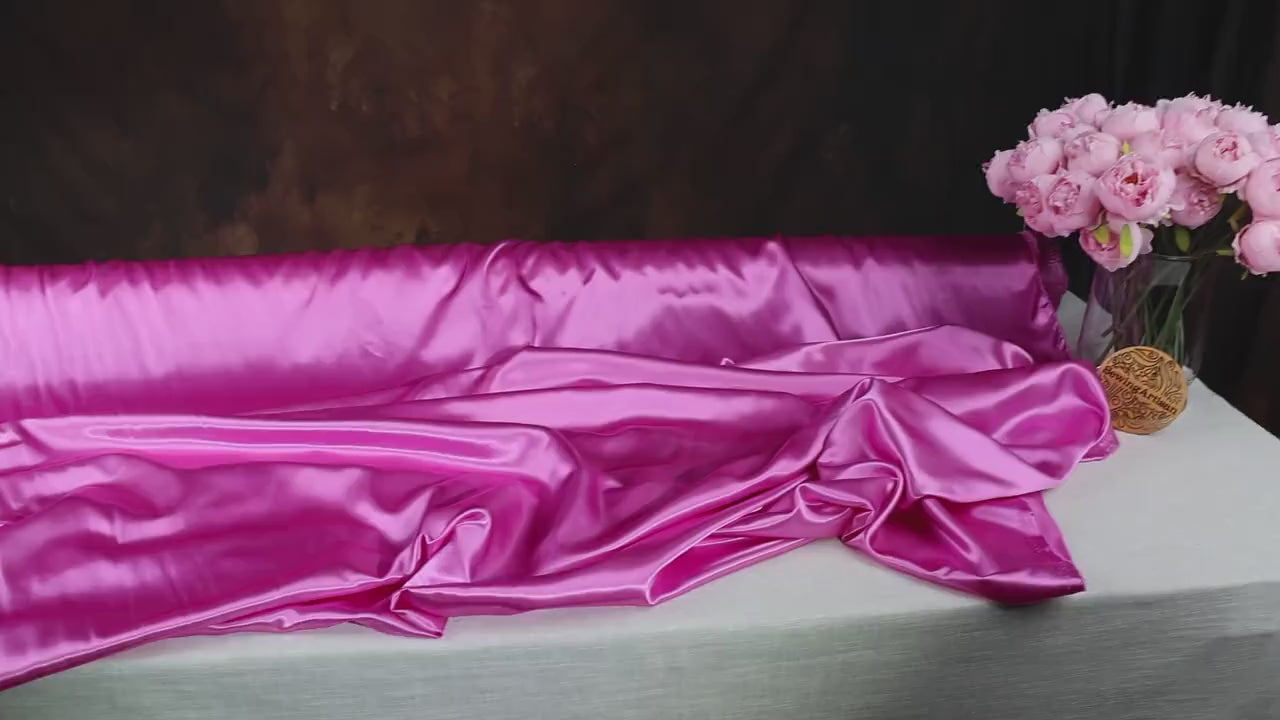 Violet Charmeuse Satin Fabric: Bridal, Gowns, Costumes - By The Yard