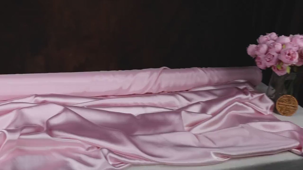 Pink Charmeuse Satin Fabric: Bridal Gowns, Costumes, Draping - By The Yard