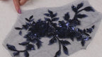 Navy Blue Floral Appliques, Elegant Sequin & 3D Lace – 5 Styles
