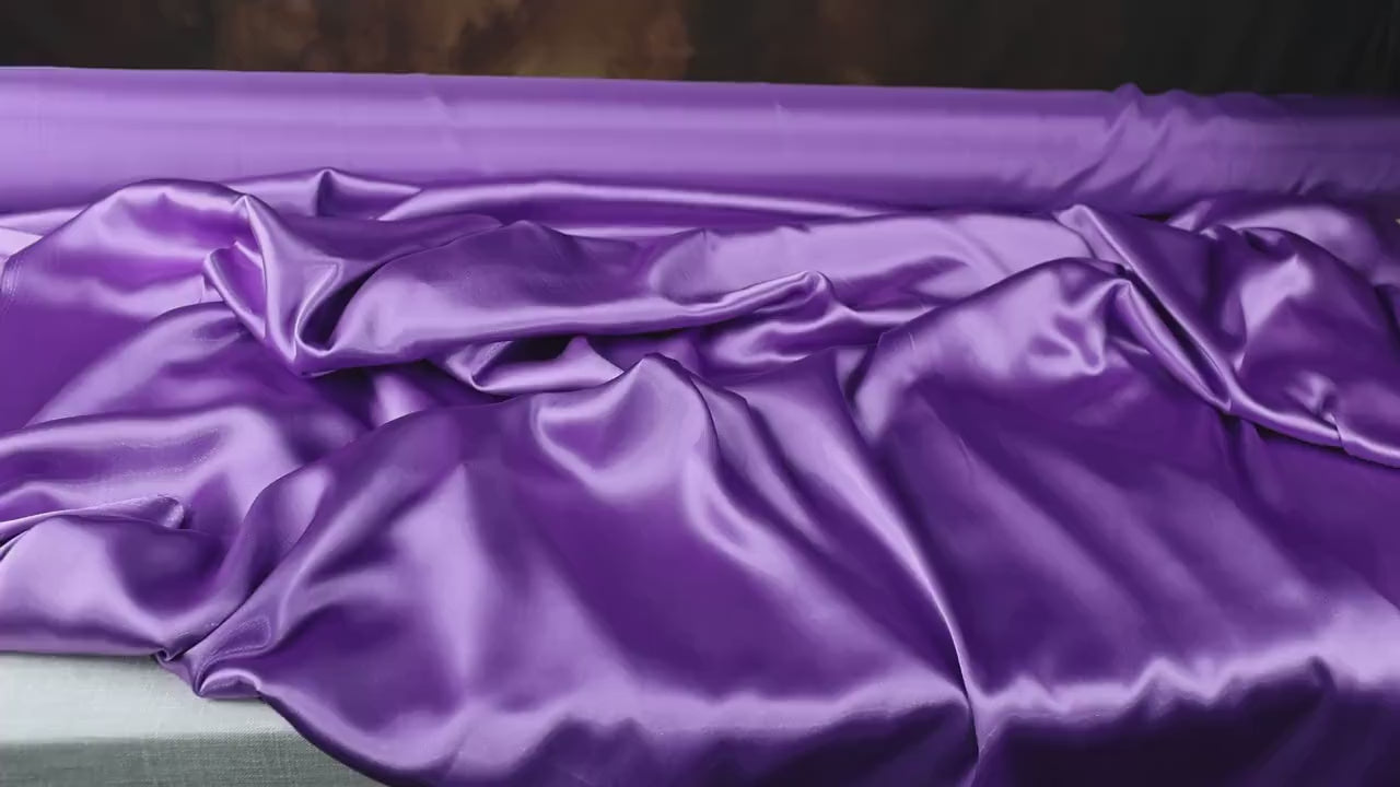 Dark Orchid Charmeuse Satin Fabric: Bridal, Prom & Event Decor - By The Yard