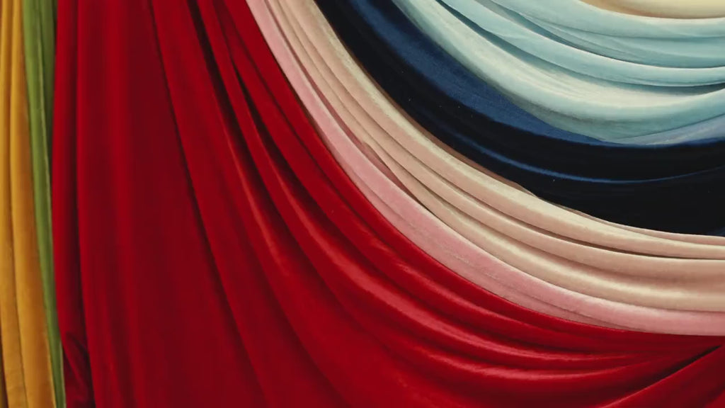 Red Stretch Velvet Fabric by the Yard for Dresses & Costumes