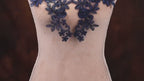 Navy Blue Floral Lace Applique Pairs, Embroidered Cord Lace – 4 Styles