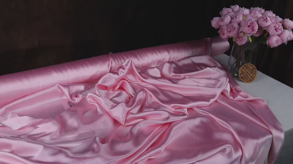 Dusty Rose Charmeuse Satin Fabric: Bridal Gowns, Costumes, Draping