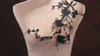 Black Iron-On Floral Lace Appliques, Hot Fix Embroidered Branches for Dresses
