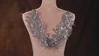 Gray Statement Lace Applique Pairs, Floral Wings & Branches – 4 Styles