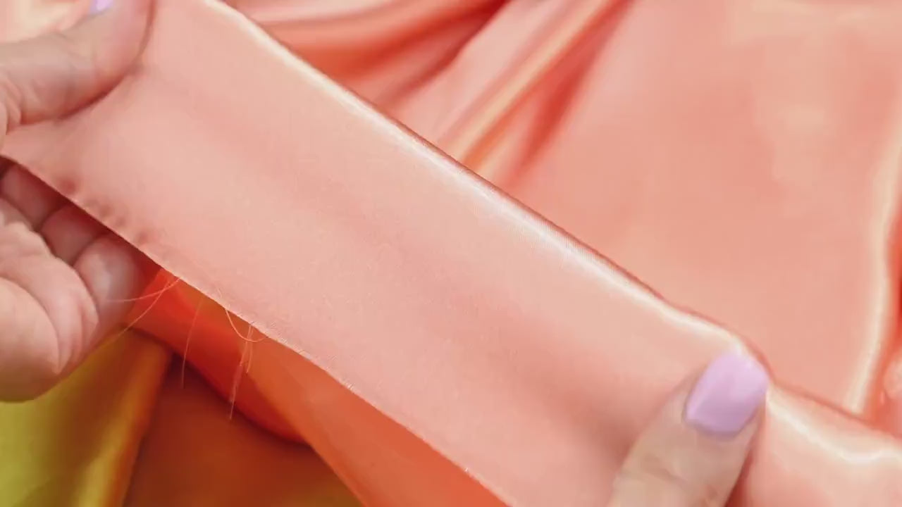 Charmeuse Satin Fabric by the Yard, Silky Polyester for Bridal, Prom and Costume Sewing