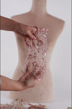 Multicolor Floral Lace Applique Pairs, Red Gold Tones – 4 Styles