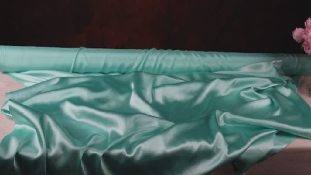 Teal Green Charmeuse Satin Fabric: Bridal, Costume, & Decor - By The Yard